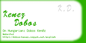 kenez dobos business card